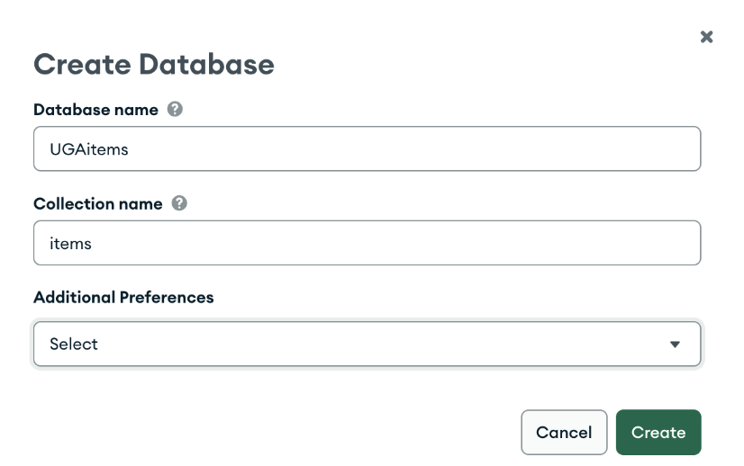 create a database